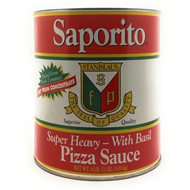 Saporito Super Heavy Pizza Sauce w/ Basil | Gourmet Italian Food Store
