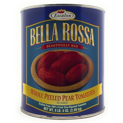 Bella Rossa Whole Peeled Pear Tomatoes in Juice