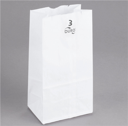 500 White Paper Bags, 3 lb