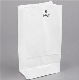 500 White Paper Bags, 5 lb